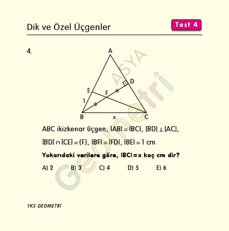 ikizkenar üçgen soruları