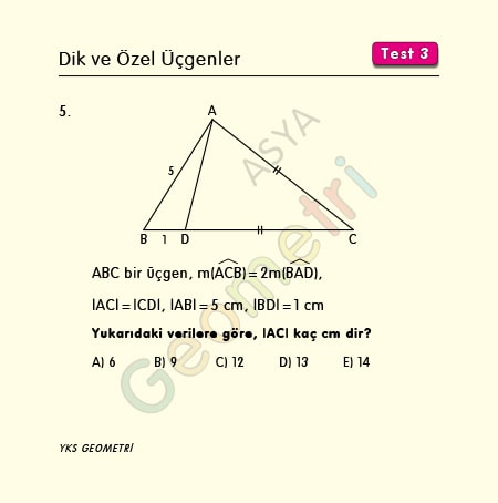 ikizkenar üçgen soruları